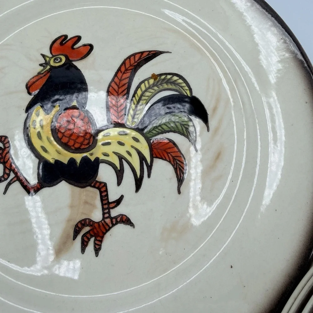 6 Vintage Metlox Poppytrail Red Rooster 10